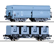 502504 - TT - 2-tlg. Güterwagenset Eisenwerke West, DR, Ep. III<br>Tillig TT-Club